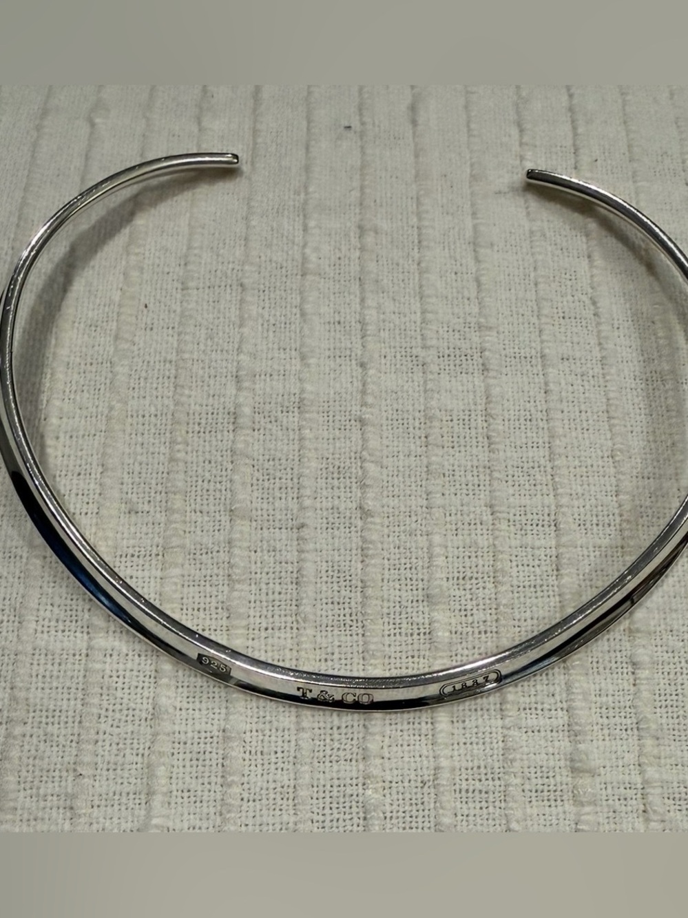 Tiffany & Co. 1837 Sterling Silver Collar Choker Necklace Vintage 1997 - Picture 9 of 10